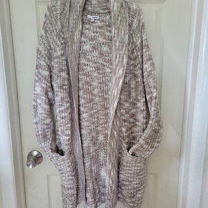 Warm Thick Neutral Cardigan with Pockets size Large